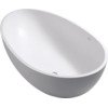 Crosstone Max vrijstaand bad 176x96x51cm ovaal Solid Surface wit mat SW96969