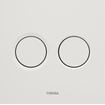Wisa Luga bedieningsplaat kunststof pneumatisch 16x16cm met dualflush voor XS WC element glanschroom 0701558