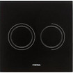 Wisa Luga bedieningsplaat glas pneumatisch 16x16cm met dualflush voor XS WC element zwart 0701561