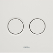 Wisa Luga bedieningsplaat kunststof pneumatisch 16x16cm met dualflush voor XS WC element glanschroom 0701558