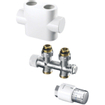 Oventrop Multiblock Aansluitset T / UNI SH 1/2 recht Kvs = 075 m3/h wit 7504154