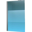 Novellini Giada inloopdouche H 98 100x195cn met muursteun 100cm mat chroom profiel en helder glas met satinband 0988041