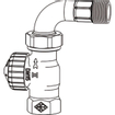 Heimeier V exact II thermostatisch radiatorventiel instelbaar + bocht 1/2 1602213