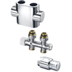 Oventrop Multiblock aansluitset v. badkamerradiator multiblock T /UNI-SH recht 1/2x3/4euro inox SW99112