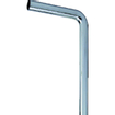 Viega vloerbuis lange bocht voor bekersifon 5/4x75mm chroom 0500498