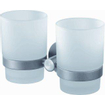 Haceka Kosmos Dubbele Bekerhouder - glas - mat chroom HA402408