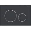 Geberit Sigma20 bedieningplaat met frontbediening voor toilet 24.6x16.4cm zwart mat TWEEDEKANS OUT6633