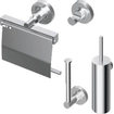 Ideal Standard Iom toiletaccessoires set met handdoekhaak closetrolhouder met deksel met closetborstelgarnituur en reserverolhouder chroom 0180885