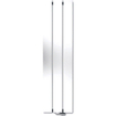 Vasco Beams Mono designradiator aluminium verticaal 1800x150mm 671W - aansluiting 0066 zwart structuur (RAL9005) SW237024