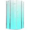 Novellini Young 2.0 R2 douchecabine kwartrond met draaideuren en vaste segmenten 97.5/99.5x200cm matchroom/helder 0335938