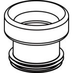 Wisa 6 Closetafvoermanchet L11.7cm Kunststof Wit SW111097