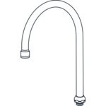 Ideal Standard Uitloop sanitairkranen H18cm met draaibare uitloop Messing Chroom glans SW117279
