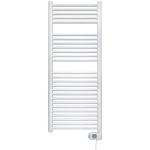 Zehnder Aura E elektrische handdoekradiator 122.6x50cm 750watt 230 volt | 50 Hz Staal Wit glans SW205921