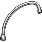 Neoperl Cascade Uitloop sanitairkranen H17cm 1/2 inch met draaibare uitloop Messing Chroom glans SW112186