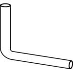 Wisa Valpijpbocht t.b.v. closet H28xL40cm diameter: 5cm Kunststof Wit SW111161