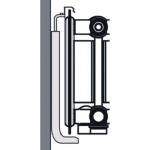 Vasco wandconsoles T22 / T33 per set van 4 stuks t.b.v. radiator lengte >2400mm chroom SW29286