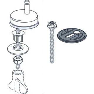 Pressalit Delight Bevestigingsgarnituur closetzitting RVS/chroom