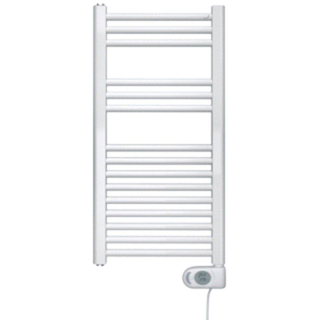 Zehnder Aura E elektrische handdoekradiator 90.6x50cm 500watt 230 volt | 50 Hz Staal Wit glans