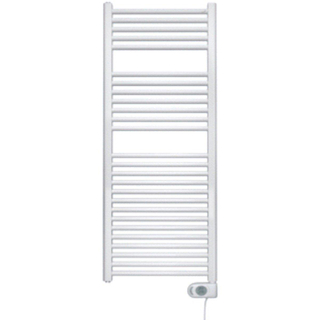 Zehnder Aura E elektrische handdoekradiator 122.6x50cm 750watt 230 volt | 50 Hz Staal Wit glans