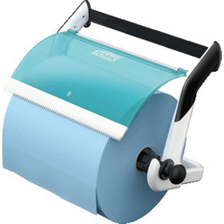 Tork Papierrolhouder H25xB51xD25cm Metaal/plastic Wit/turquoise