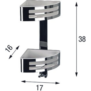 Novellini Korf H38xB17xD16cm Metaal Chroom