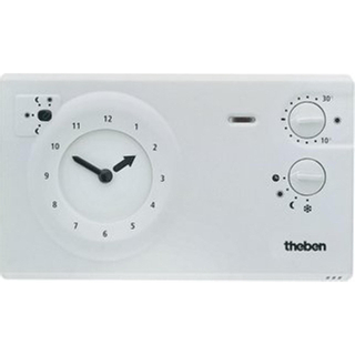 Theben Ruimteklokthermostaat H3.5xB15xD9cm Wit