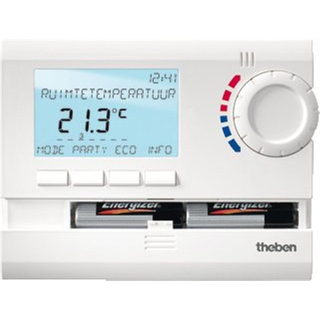 Theben Ruimteklokthermostaat H2.1xB14xD9.5cm Wit