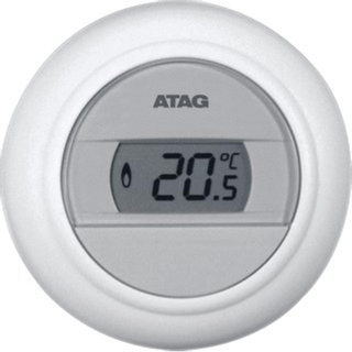 Atag Round Ruimtethermostaat H8.5xB8.5xD3cm diameter: 8.5cm Wit