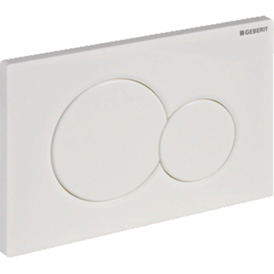 Geberit Sigma01 bedieningplaat, 2-toets spoeling frontbediening voor toilet 24.6x16.4cm glans / mat verchroomd