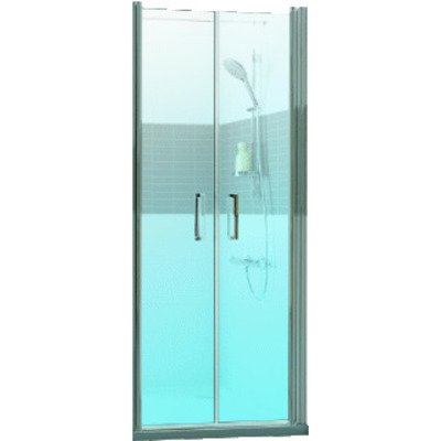 Huppe Classics 2 pendeldeur 90x190cm in nis matzilver helder glas