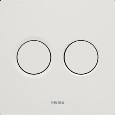 Wisa Luga bedieningsplaat kunststof pneumatisch 16x16cm met dualflush voor XS WC element mat chroom TWEEDEKANS