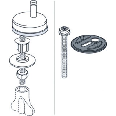 Pressalit Delight Bevestigingsgarnituur closetzitting RVS/chroom