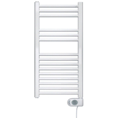 Zehnder Aura E elektrische handdoekradiator 78.6x40cm 300watt 230 volt | 50 Hz Staal Wit glans