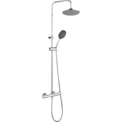 Paffoni Light Douchecombinatie set H126.5cm diameter: 22.5cm 70cm Chroom