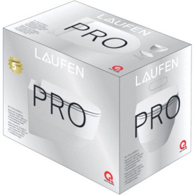 Laufen Pro Pack Wandcloset - 39.7x55.7x46.5cm - diepspoel - slimseat - softclose - montage tape - EASYFIT bevestigingsset - keramiek/duroplast - wit