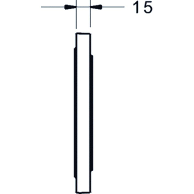 Hansa Bluebox rosetverlenging 15 mm vierkant 17cm