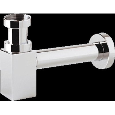 Raminex Slim Sifon 1.1/4inch met rozet inclusief muurbuis Messing RVS