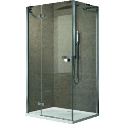 Novellini Brera zijwand F 67/69x200cm omkeerbaar chroom profiel met helder glas