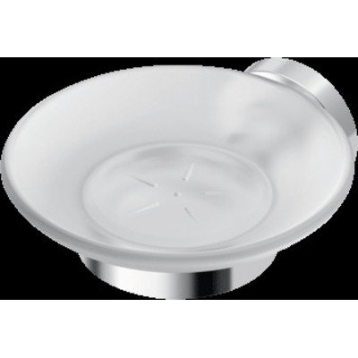 Ideal Standard Iom zeephouder met glazen schaal mat chroom