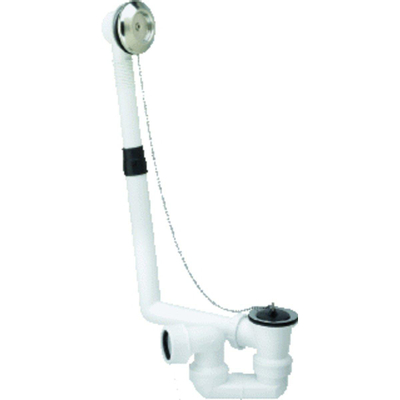 Viega Citaplex badplug en overloopcombinatie met stop en ketting 40mm