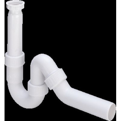 Viega Afvoeren voor spoelbakken sifon hostaleen universeel 5/4"x40mm m. 45° afvoerbocht wit