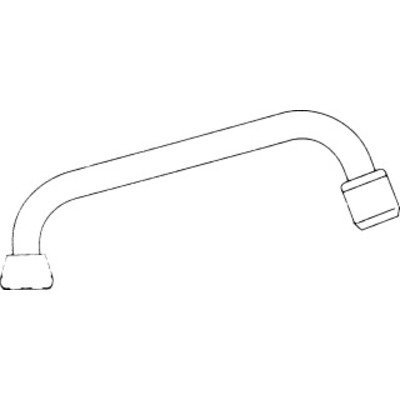 Venlo draaibare bovenuitloop met straalregelaar 1/2x200mm chroom