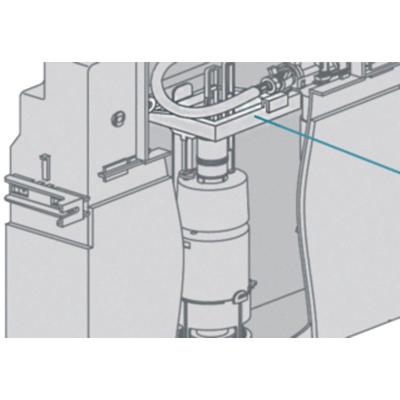 Sanit scharnierplaat transparant met 2 hevels tbv. 995
