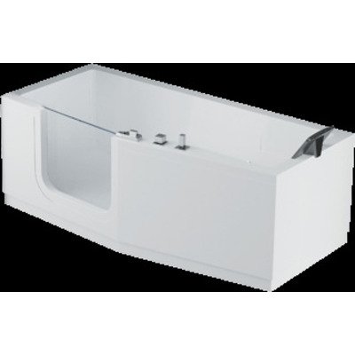 Novellini Iris Combi bad acryl links met deur en zonder panelen 170x70/80x62cm met frame wit