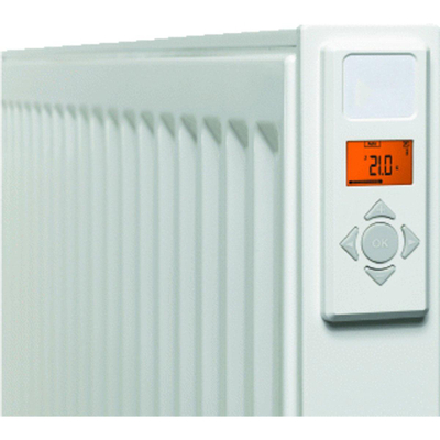 Radson Yali Digital elektrische paneelradiator 50x60cm 750watt inclusief wandconsoles staal Wit