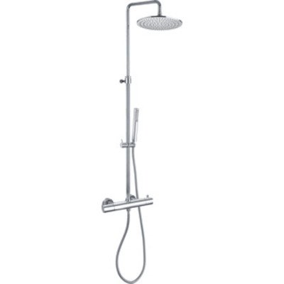 Paffoni Light Douchecombinatie set H126.5cm diameter: 22.5cm 70cm Chroom