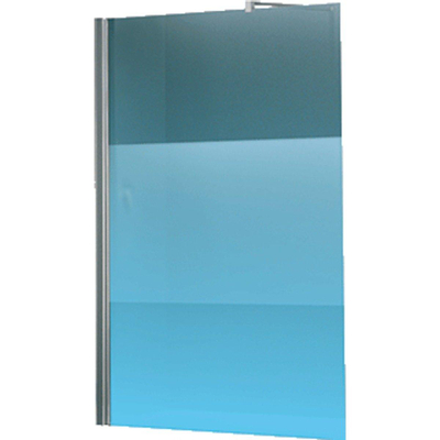 Novellini Giada inloopdouche H 88 90x195cm met muursteun 100cm mat-chroom profiel en helder glas