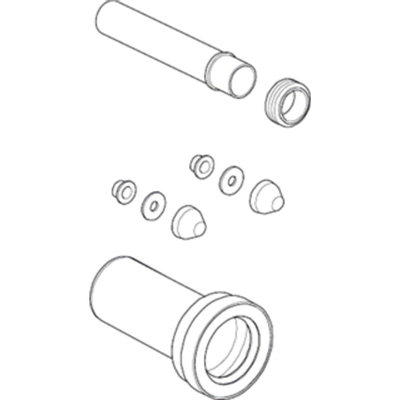 Wisa Aan-Afvoergarnituur V/Wandcloset Verlengd 300Mm.L.