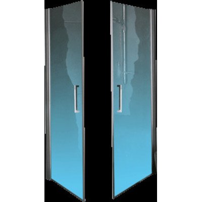 Novellini Giada douchecabine hoekinstap 2G met draaideuren 84/87x195cm mat chroom profiel helder glas