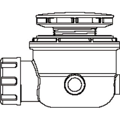 Wisa douchebakafvoer compleet voor douchebak inclusief gat 52mm chroom
